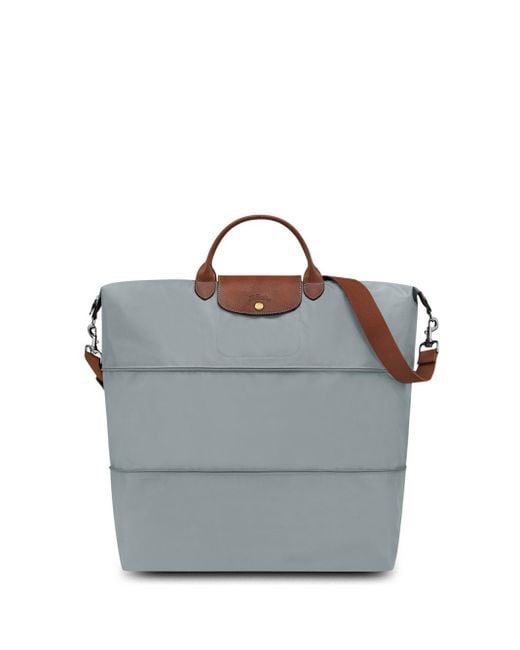Longchamp Gray `Le Pliage Original` Small Extensible Travel Bag