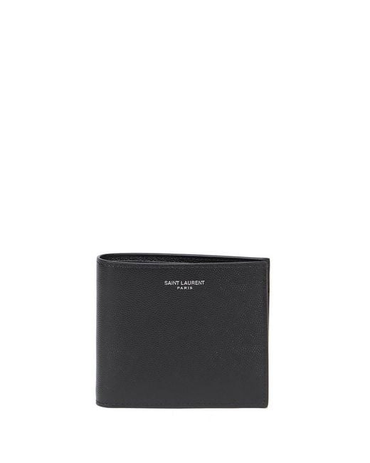Saint Laurent Black Paris' East/West Wallet With Coin Purse for men