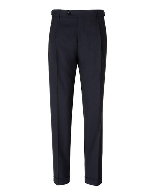 Berwich Blue Relaxed Fit Pants for men