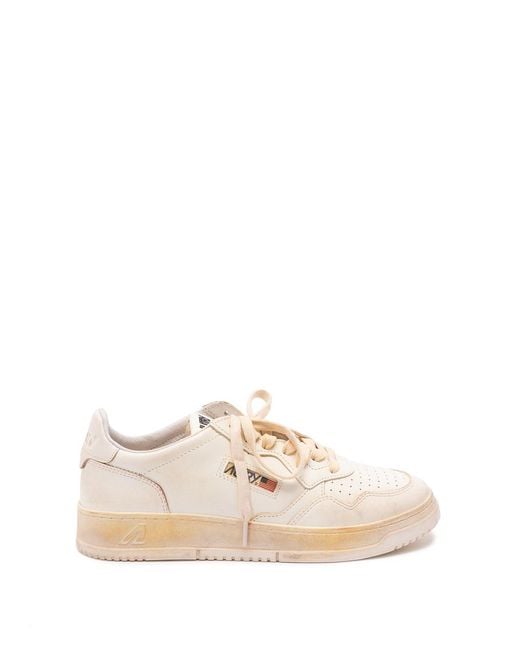 Autry White 'Sup Vint Low' Sneakers for men
