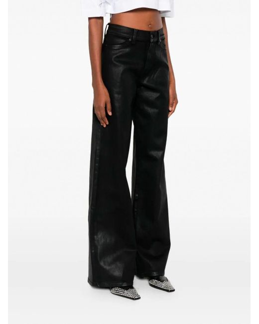 7 For All Mankind Black 'Lotta Coated' Jeans