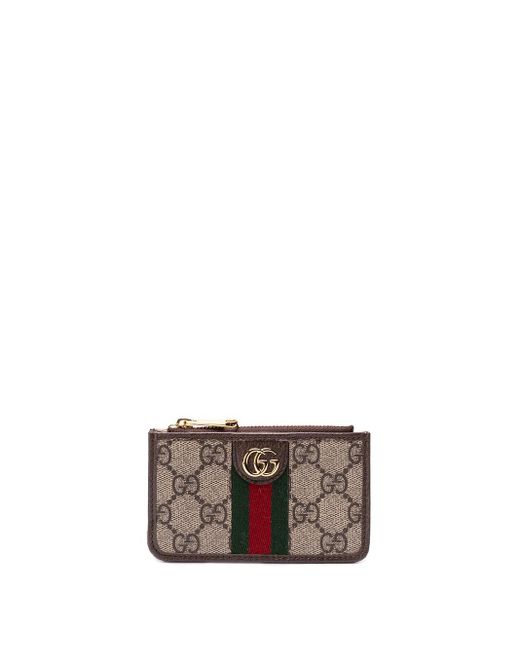 Gucci Brown `ophidia` Card Case