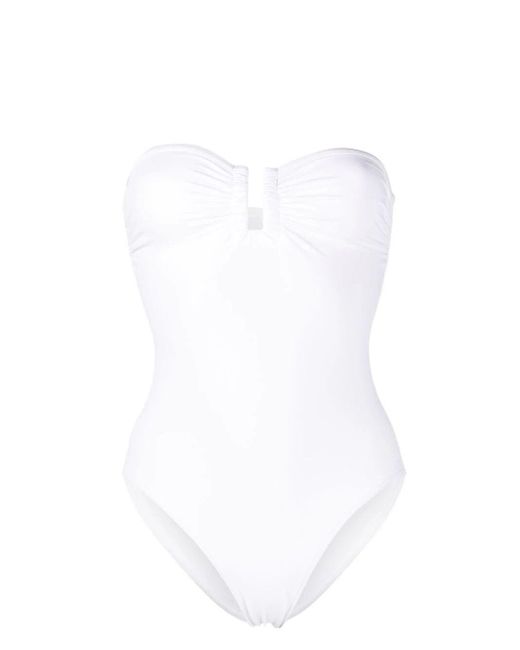 Eres White Sweetheart-neck One-piece Swimsuit