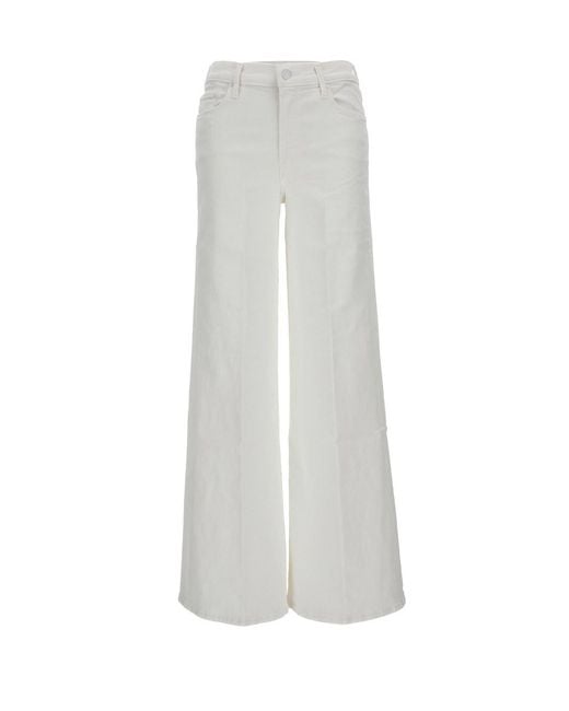 Mother White 'The Twister Sneak' Jeans