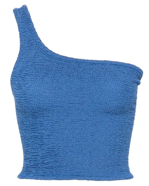 Hunza G Blue Neoma One-shoulder Top