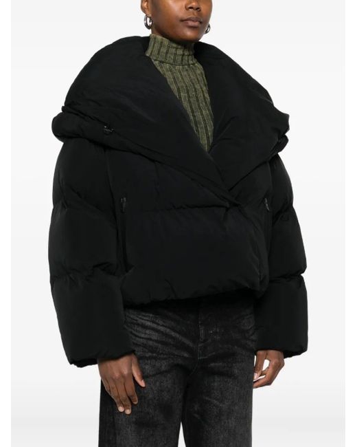 Giacca Trapuntata A Collo Alto di DIESEL in Black