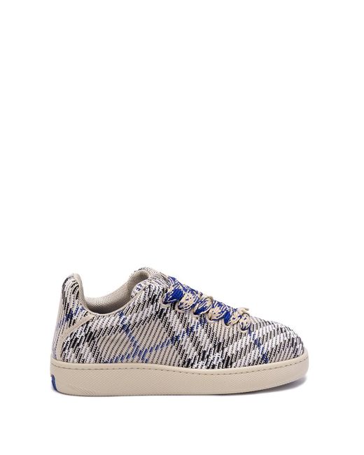 Burberry White `Box` Knit Sneakers for men