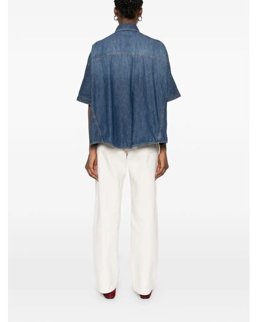 Brunello Cucinelli Blue Denim Shirt