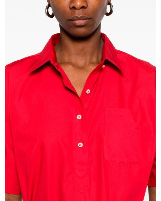 CUANTICO Red Shirt With Polo Neck