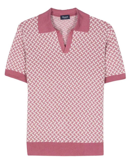 Polo Shirt di Drumohr in Pink da Uomo