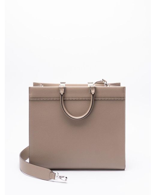 ` Sunshine` Shopping Bag di Fendi in Gray