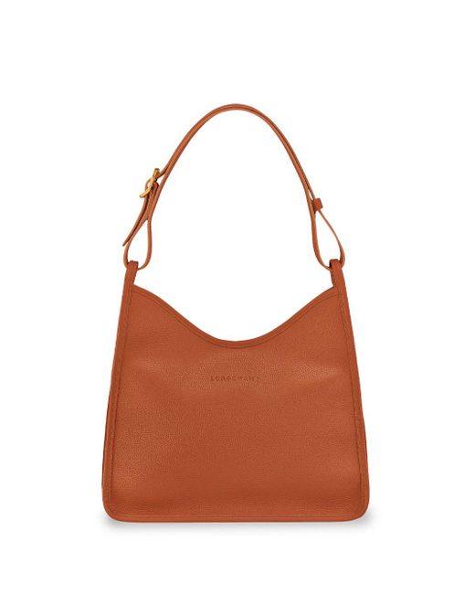 Longchamp Brown `Le Foulonné` Medium Handbag