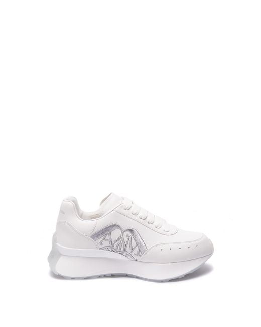 Alexander McQueen White `Sprint Runner` Sneakers