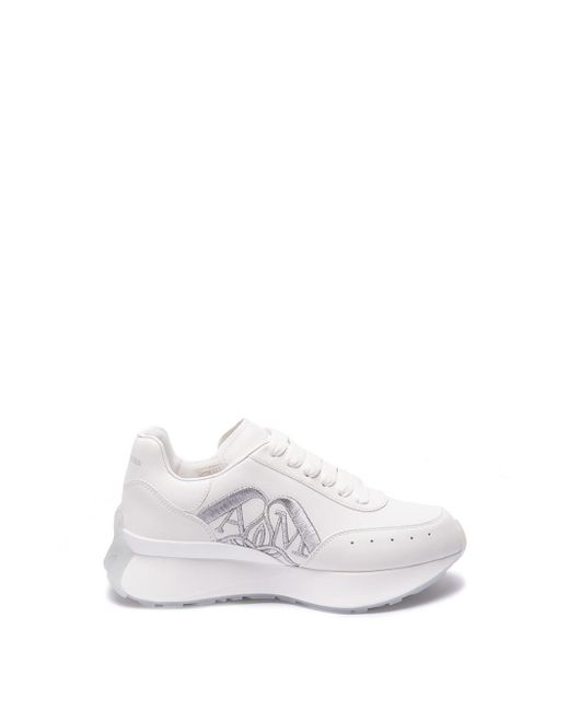 Alexander McQueen White `Sprint Runner` Sneakers