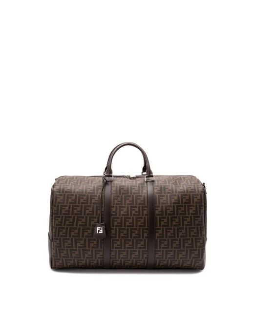 Fendi Brown Large 'Ff' Duffle Bag for men