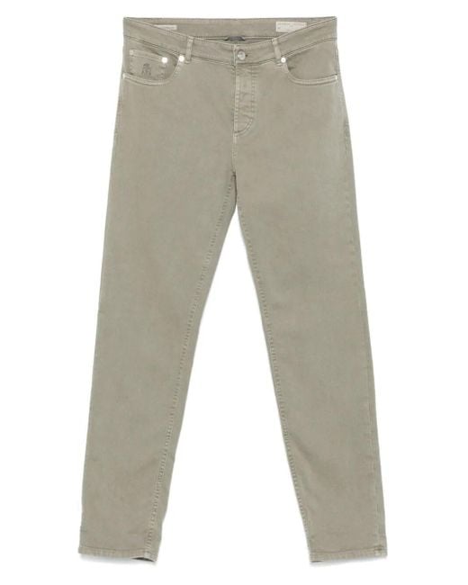 Brunello Cucinelli Gray Five-Pocket Jeans for men