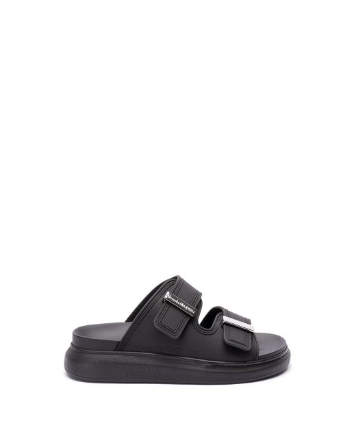 Alexander McQueen Black `hybrid` Slide Sandals