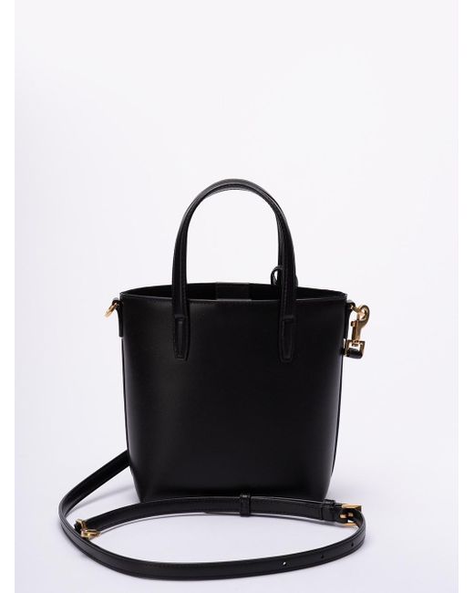 Mini `Toy` Shopping Bag di Saint Laurent in Black