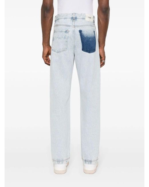 Fendi Blue Straight-leg Jeans for men