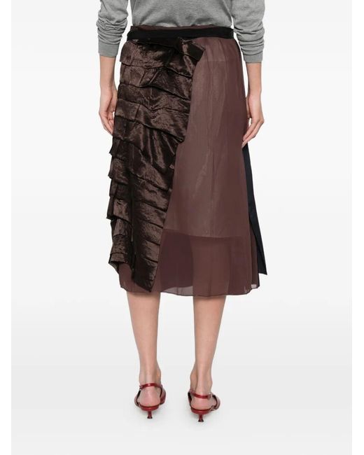 Prada Black Silk Skirt