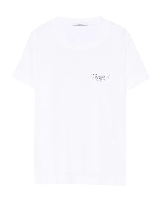 Givenchy White Fitted Crew-Neck T-Shirt