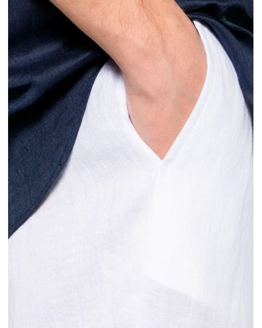 Kiton White 'Kapaa' Shorts for men