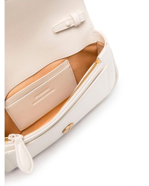 Pinko White `love One Pocket` Crossbody Bag