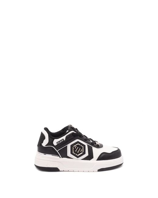 Philipp Plein White Low-Top Sneakers 'Sk8R' for men