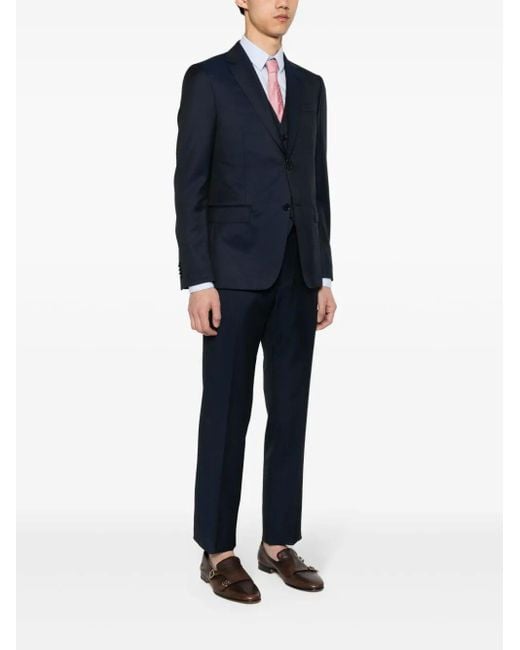 Zegna Blue Twill Wool Suit for men