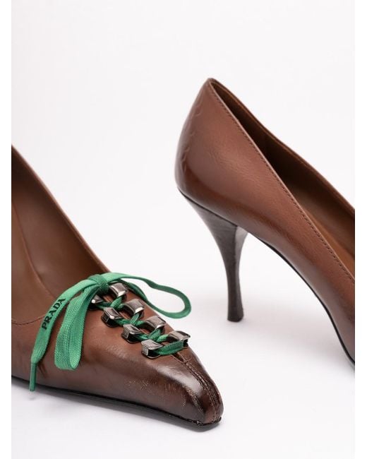 Prada Brown Leather Pumps