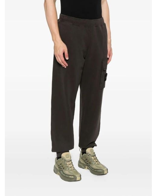 Pantaloni Sportivi di Stone Island in Black da Uomo