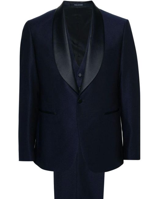 Tagliatore Blue Suit With Gilet for men