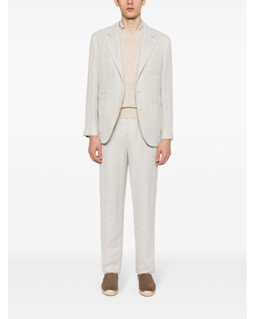 `Easy` Suit di Brunello Cucinelli in White da Uomo