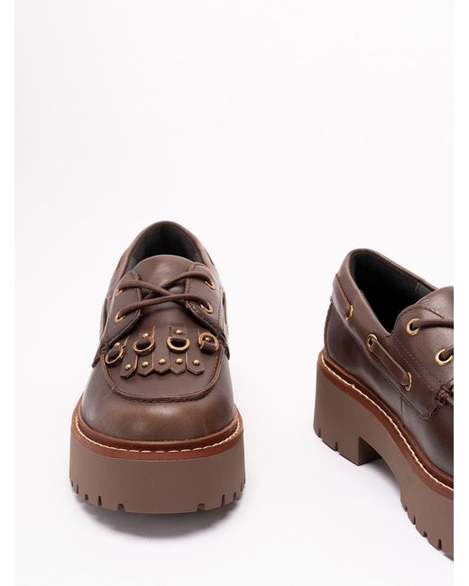 Pinko Brown 'Margaret 01' Loafers
