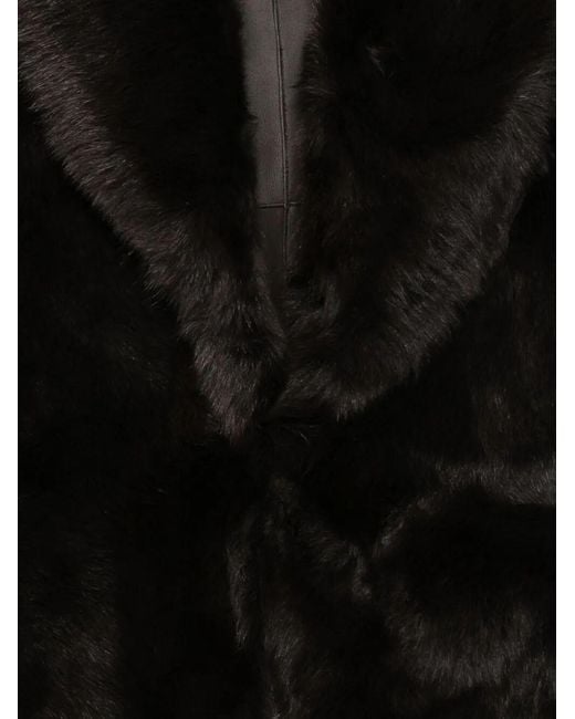 Blancha Black Shearling Vest