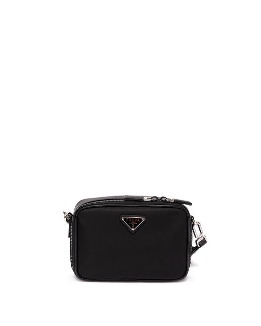 Prada Black `re-nylon` And Saffiano Leather ` Brique` Bag for men