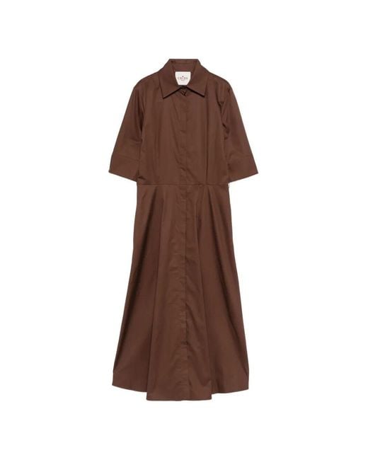 Crida Milano Brown Midi Dress