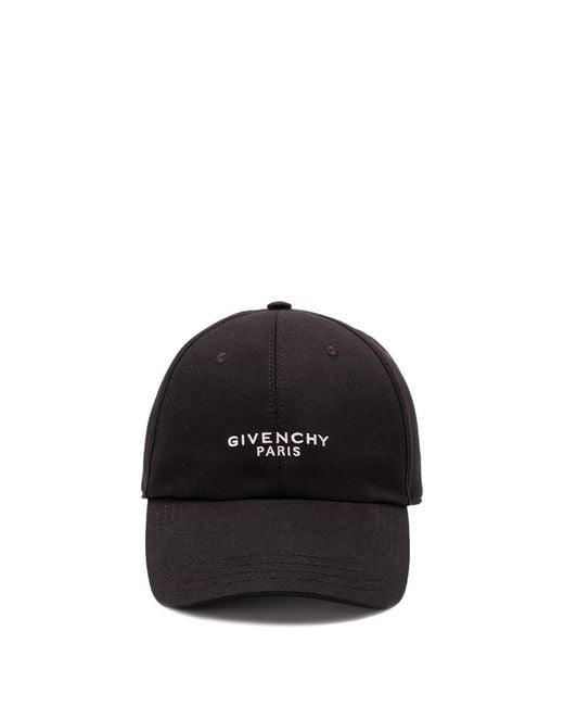 Givenchy Black Curved Cap With Paris' for men