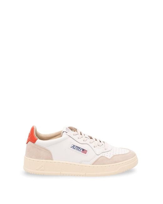 Autry Pink 'Medalist' Low Sneakers for men
