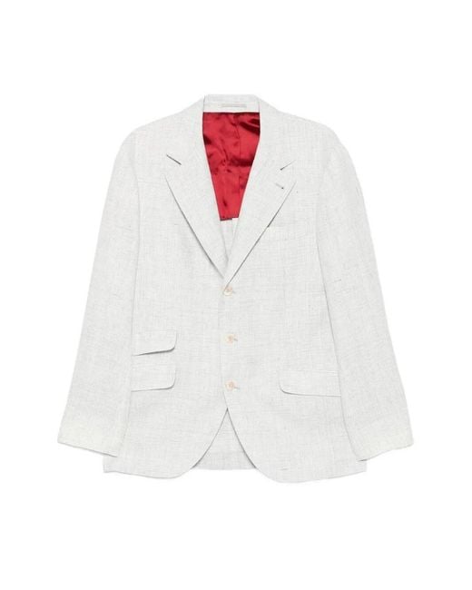 Brunello Cucinelli White Leisure Suit for men