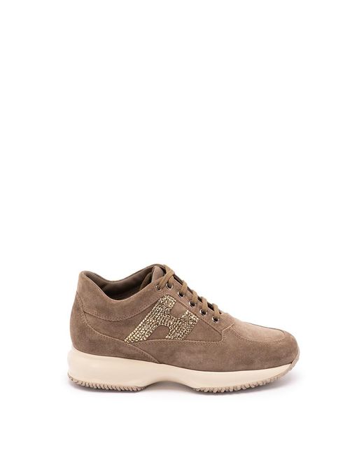 Hogan Brown Interactive Sneakers