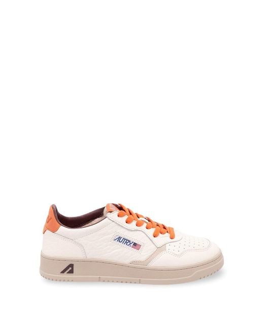 Autry Pink 'Medalist' Low Sneakers for men