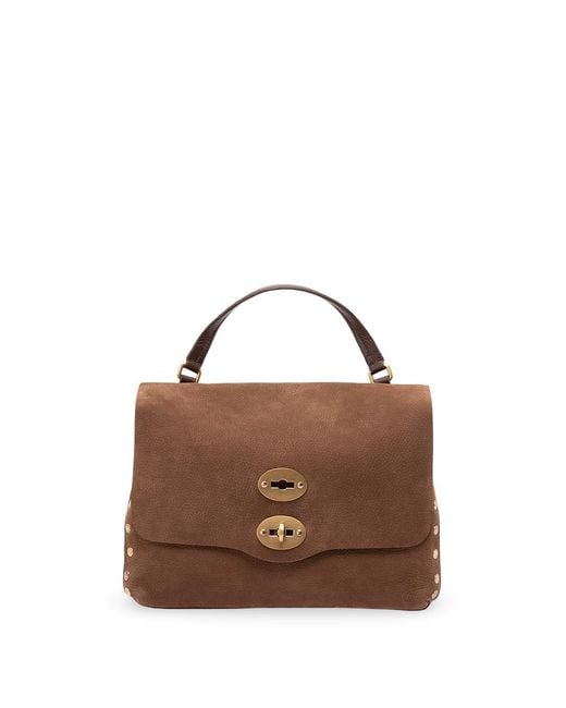 Zanellato Brown Small 'Postina Jones' Handbag