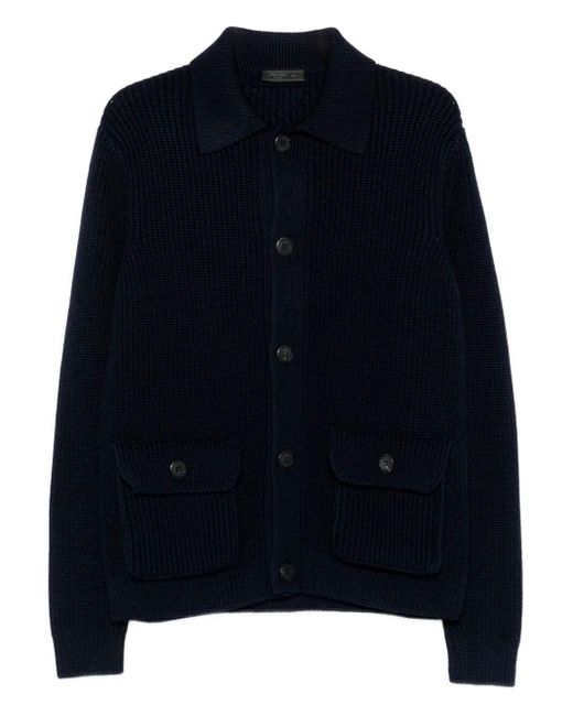 Prada Blue Wool Cardigan for men