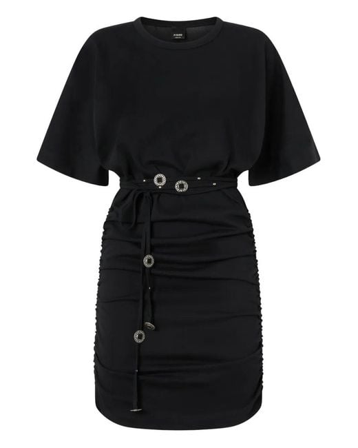 Pinko Black Short Dress With Belt