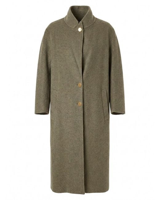 Alberta Ferretti Natural Wool Coat