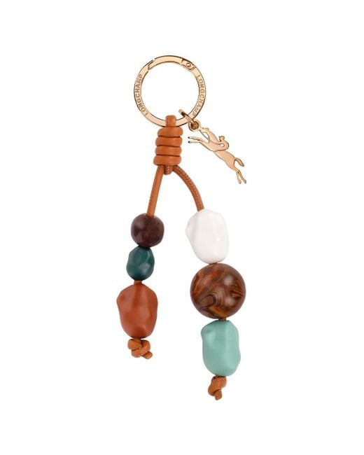 Longchamp White 'Le Pliage Céramique' Key Holder