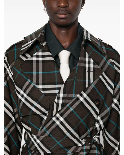 Burberry Black Elegant Long Trench Jacket