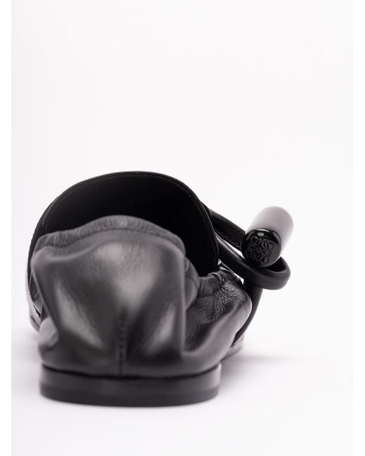 Loewe White 'Toggle' Loafers