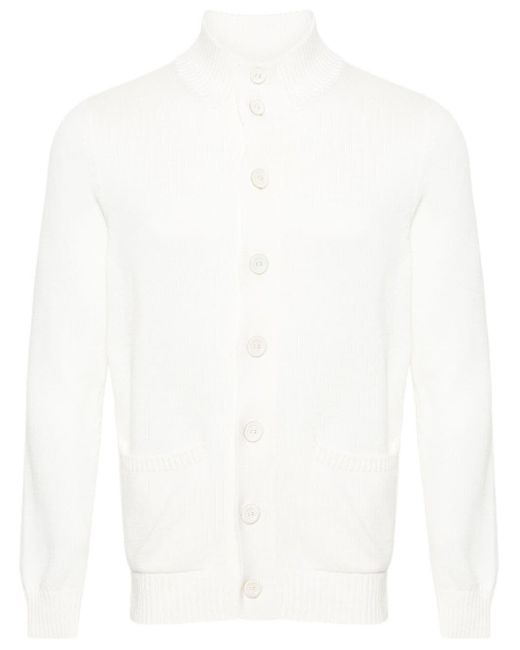 Malo Cardigan in White for Men | Lyst